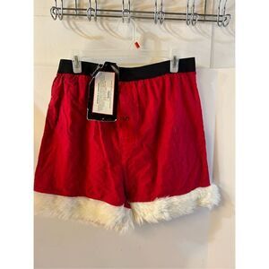 Santa‎ boxers fur trim size medium rn #86752 new